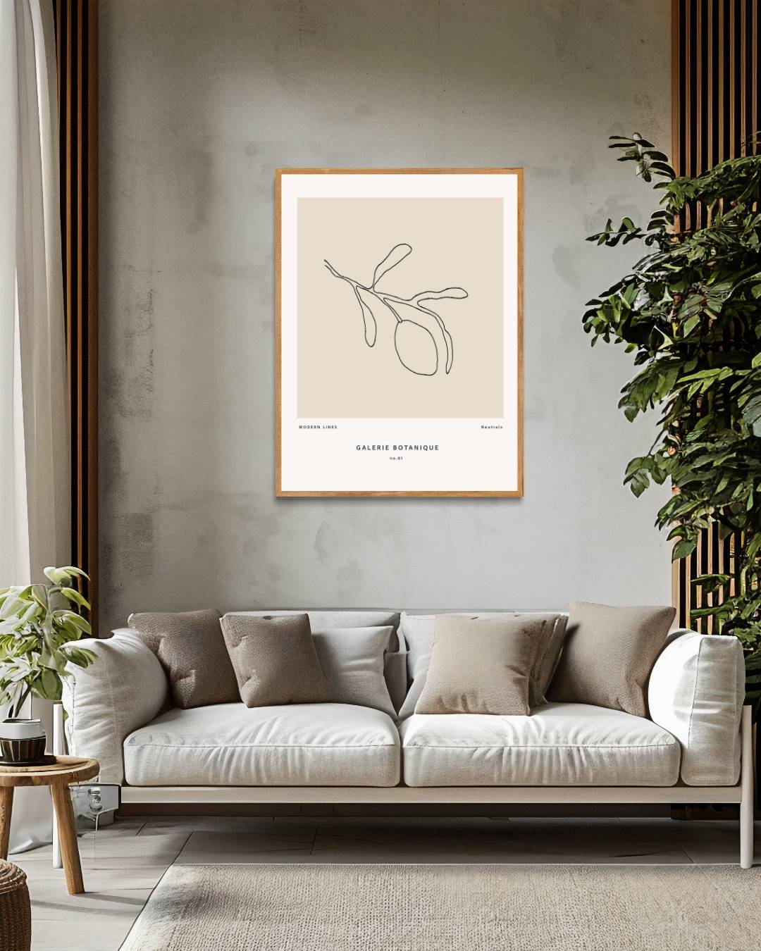 Modern botanical line drawing Poster