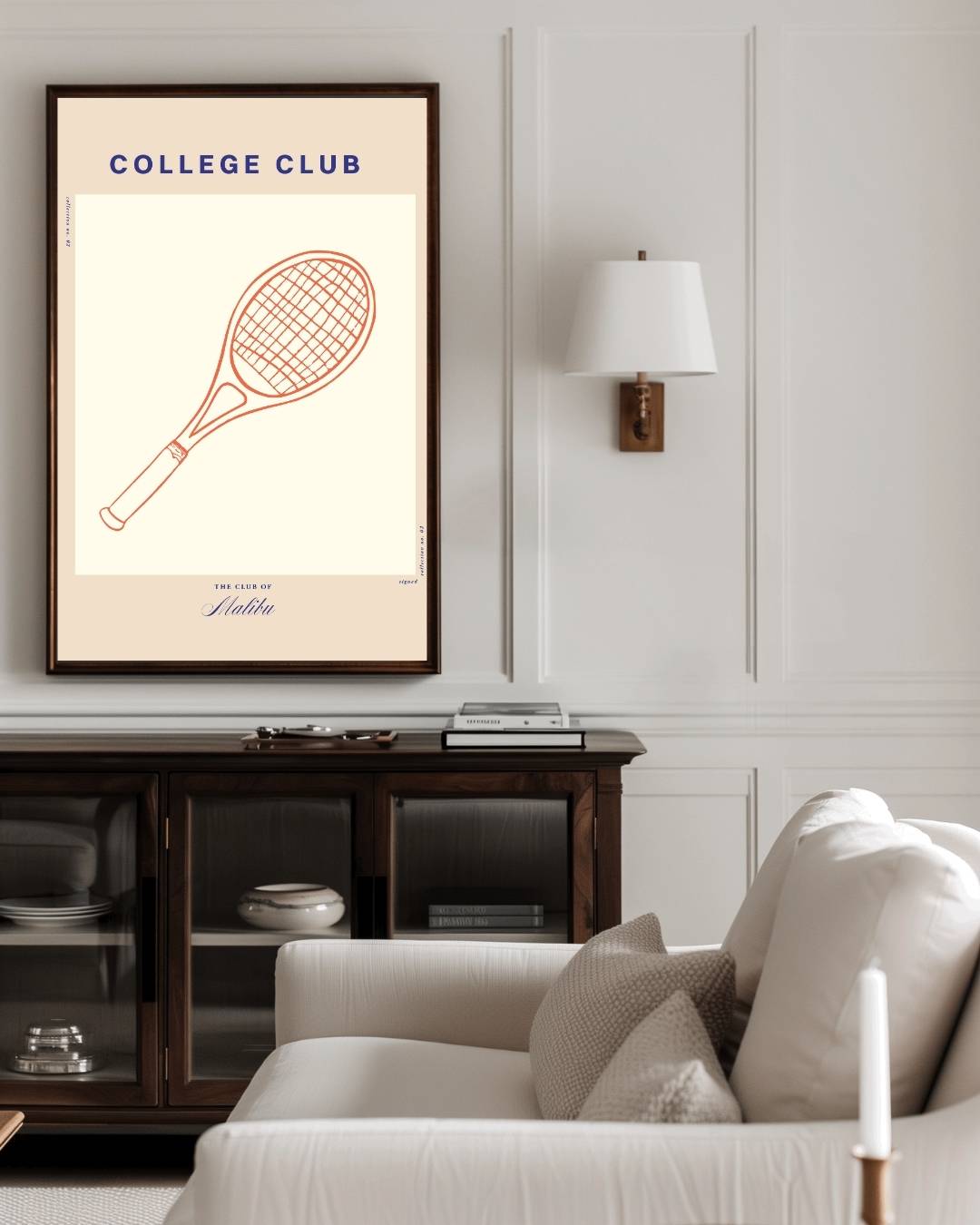 College Club tennisracket Poster