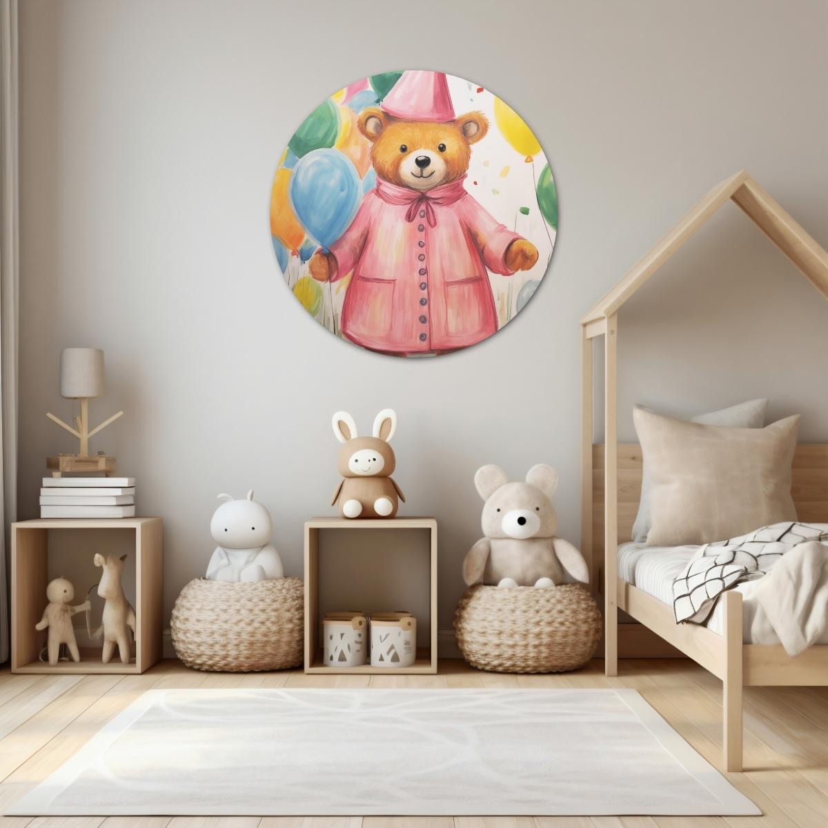 Happy Party Bear Wall Circle 