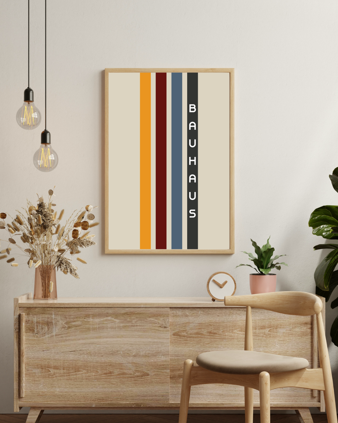 Bauhaus stripes poster