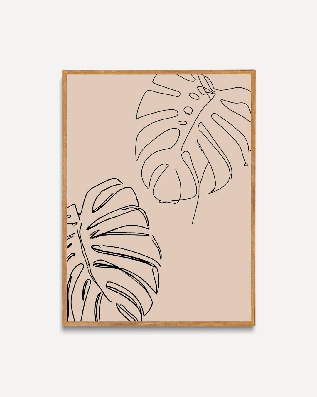 Monstera blad duo Poster