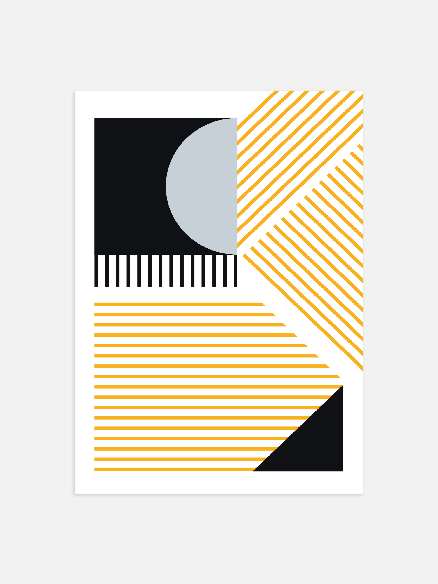 Bauhaus zwart & geel Poster