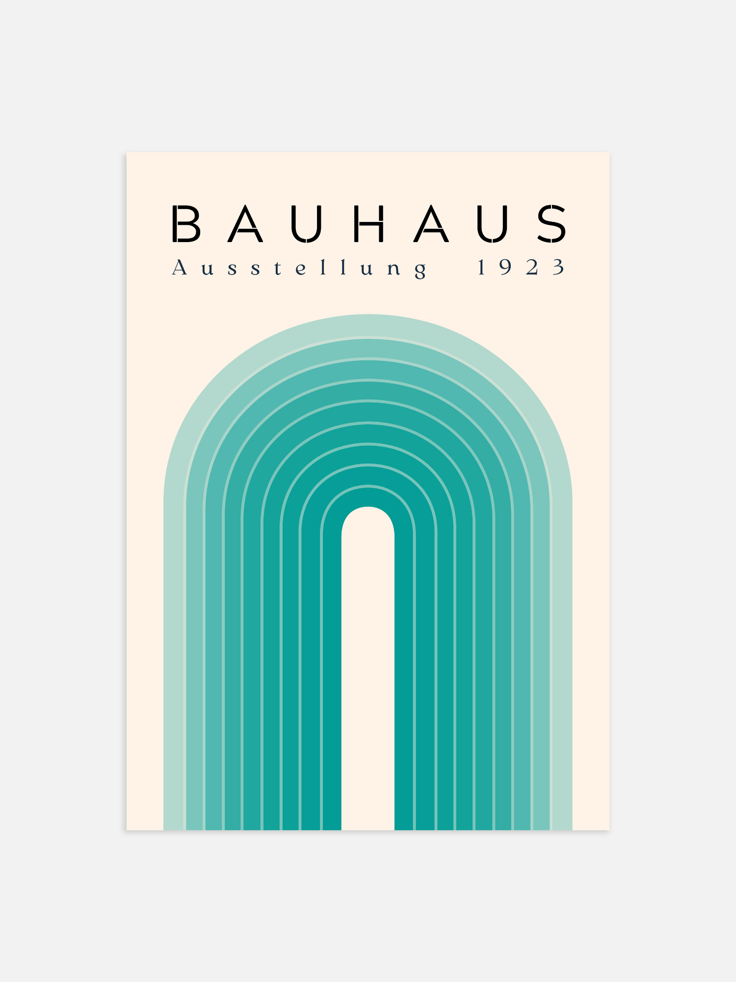 Bauhaus Green Arch Poster