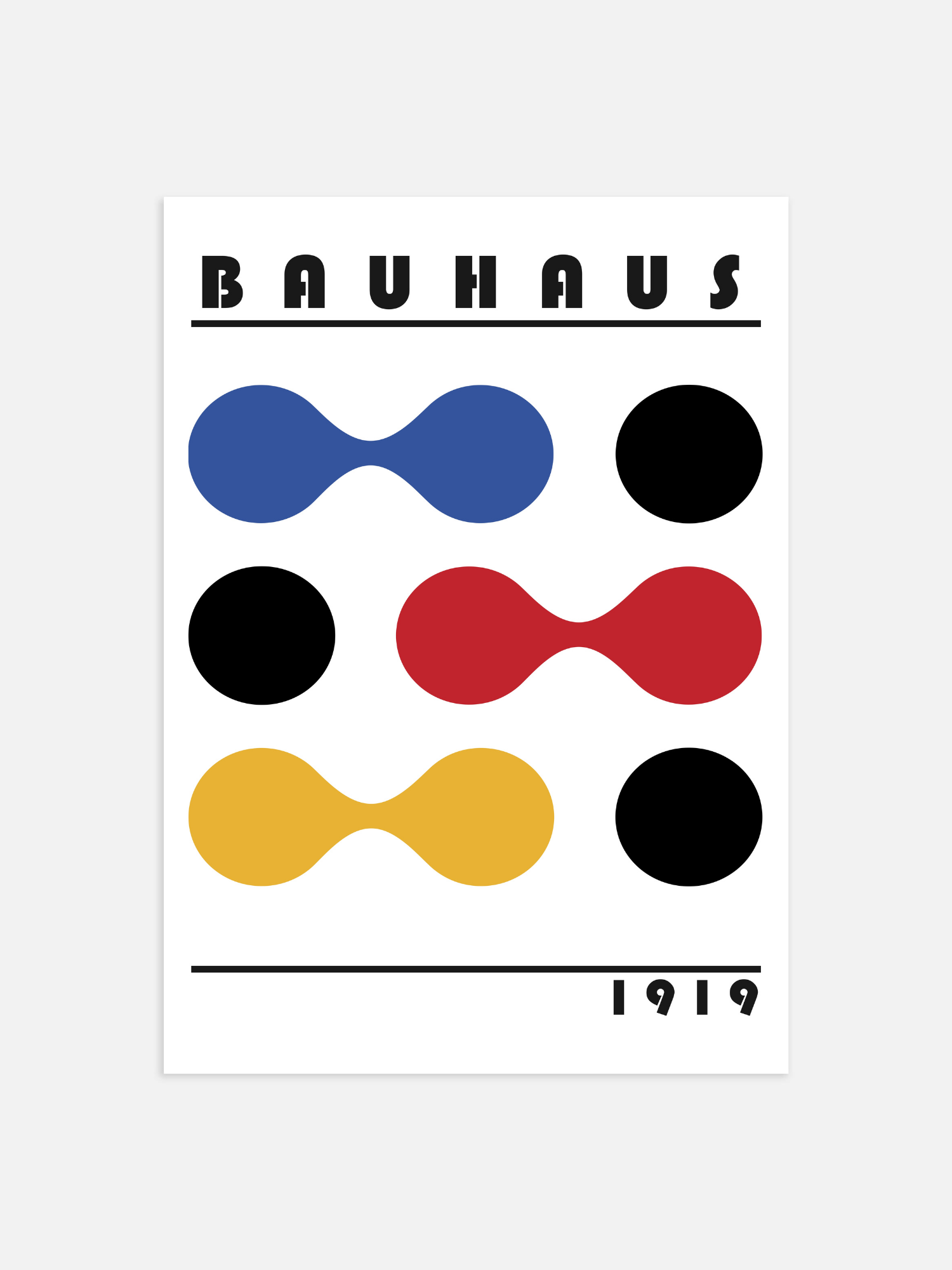 Bauhaus blue 1919 Poster