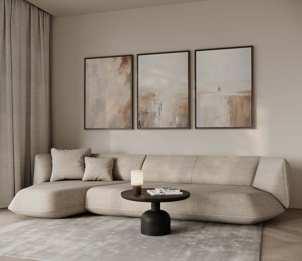 Neutrale textuur abstract Kunstwerk-canvas-dibond-plexiglas-wanddecoratie-WallArtistic