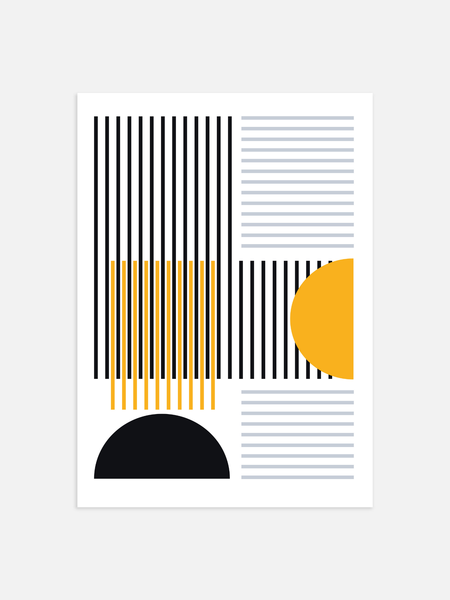 Bauhaus zwart & geel cirkel Poster