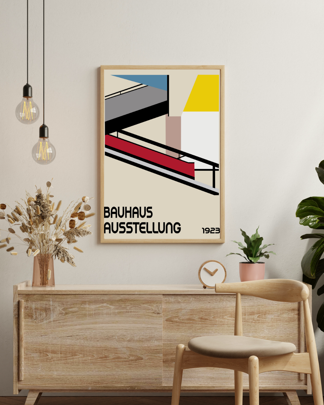 Abstraktes Bauhaus-Illustrationsplakat