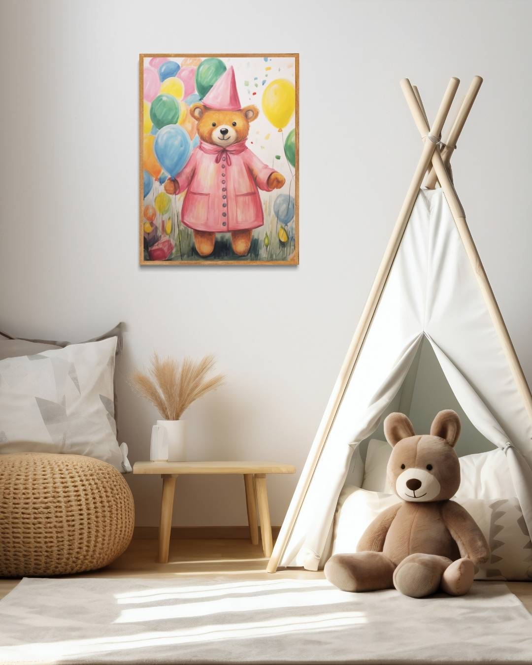 Feestelijke teddybeer Poster