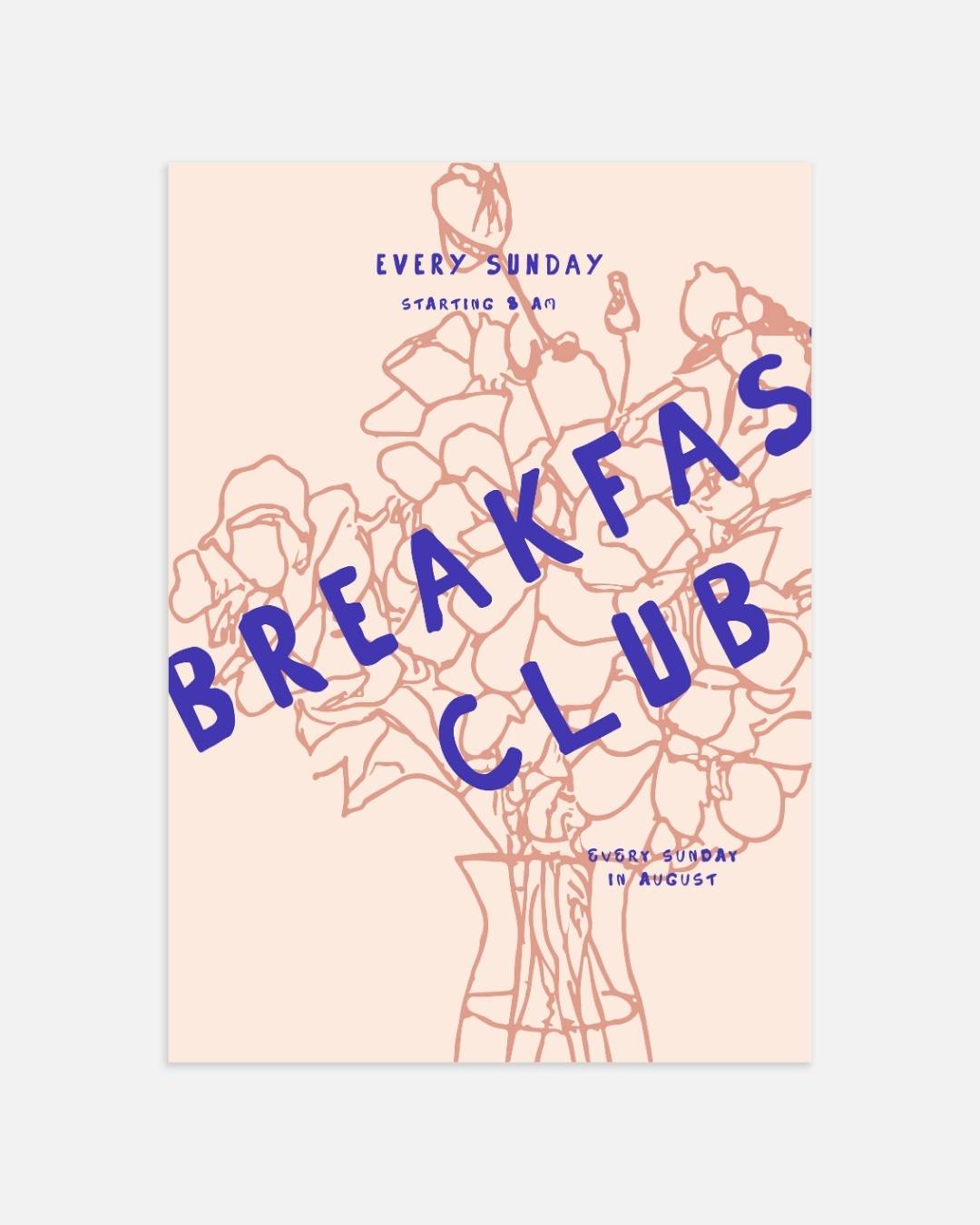 Breakfast Club bloemen Poster