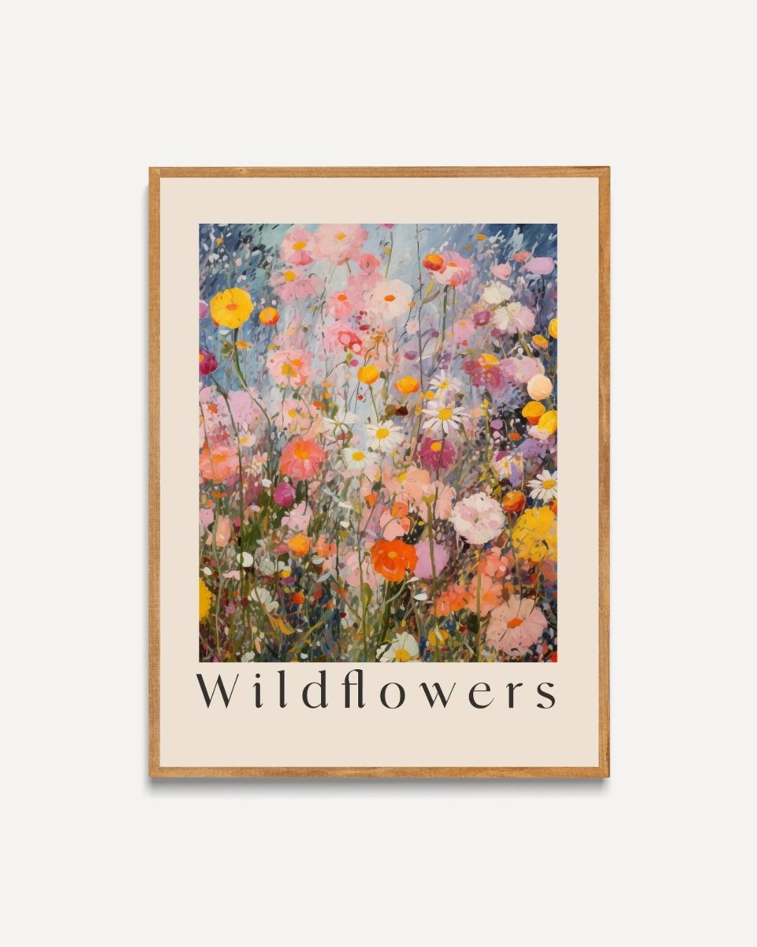 Wildflowers kleurrijk bloemenveld Poster