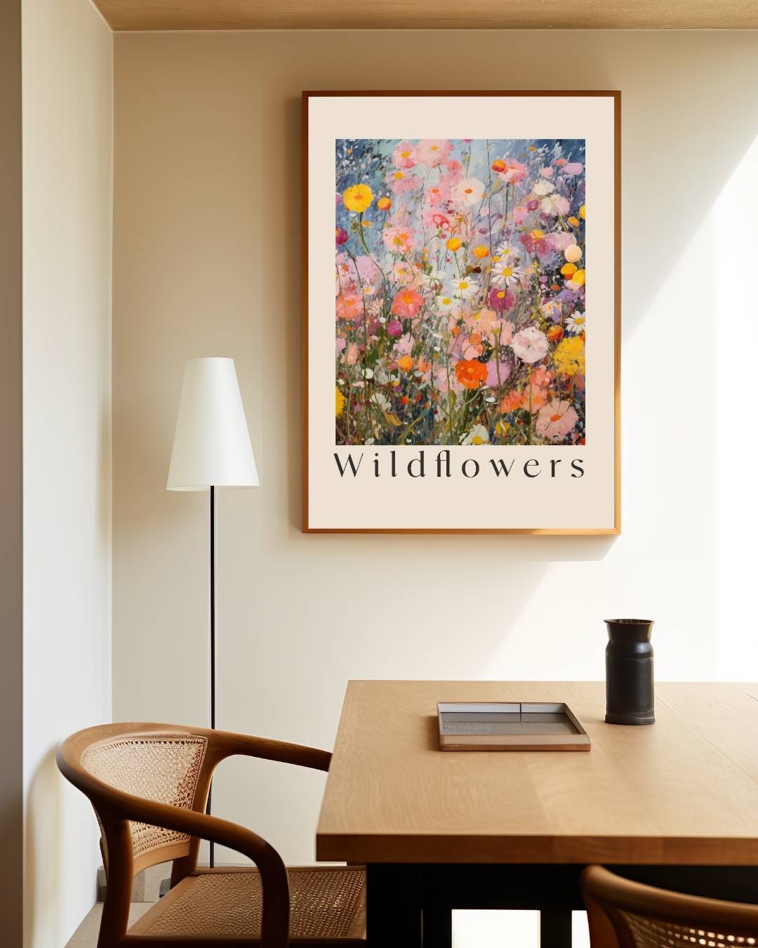 Wildflowers kleurrijk bloemenveld Poster