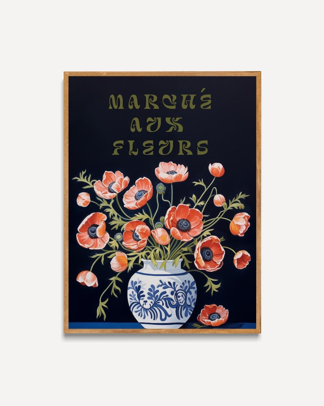 Bloemenmarkt Poster