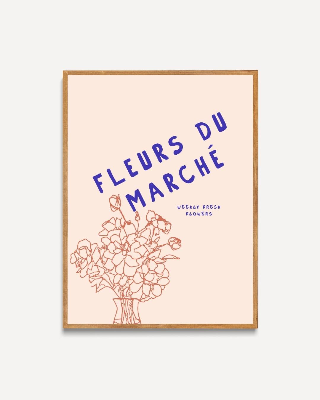 Fleurs du marché Poster