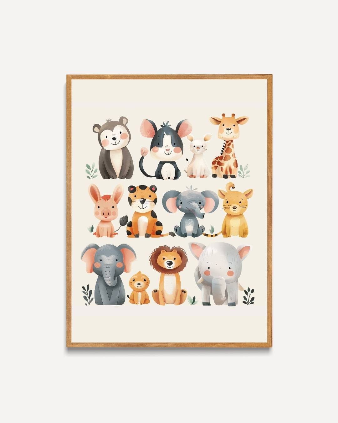 Schattige jungle dieren Poster