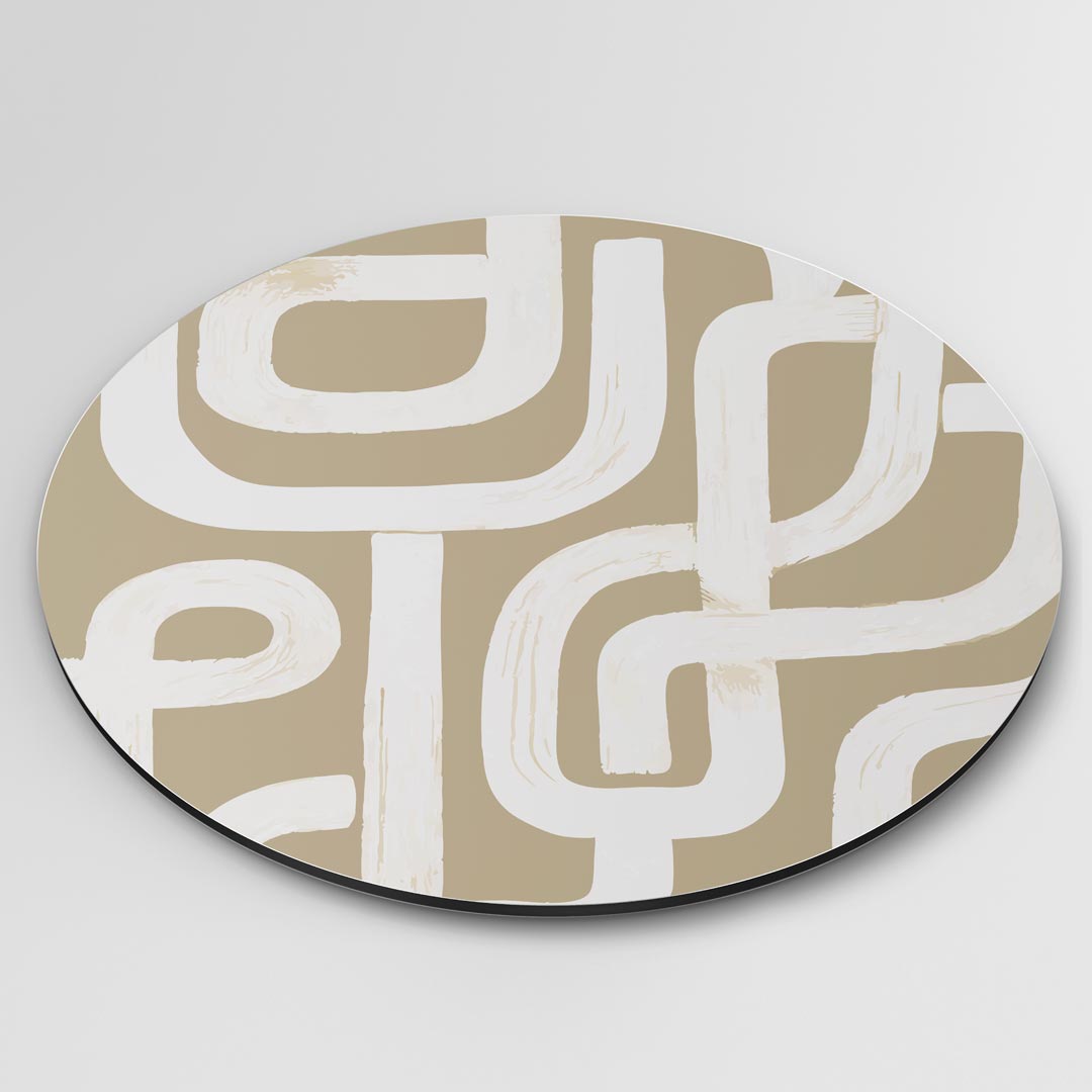 Abstracte Beige Muurcirkel