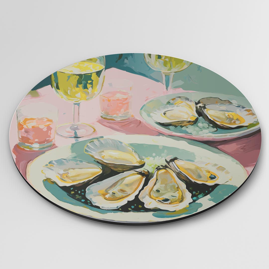 Luxe Oester Eetervaring Muurcirkel-WallArtistic