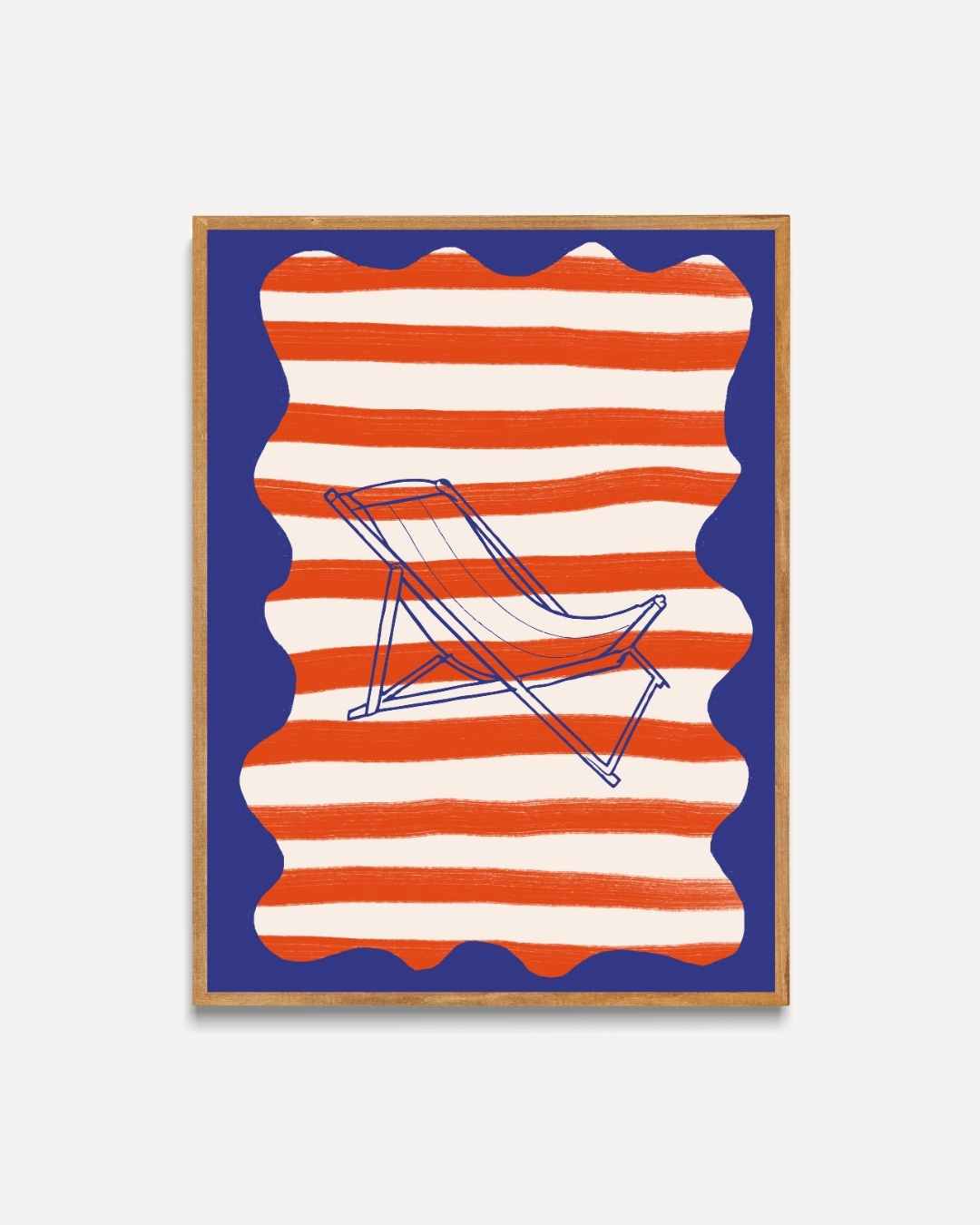 Beach Chair Stripes Poster