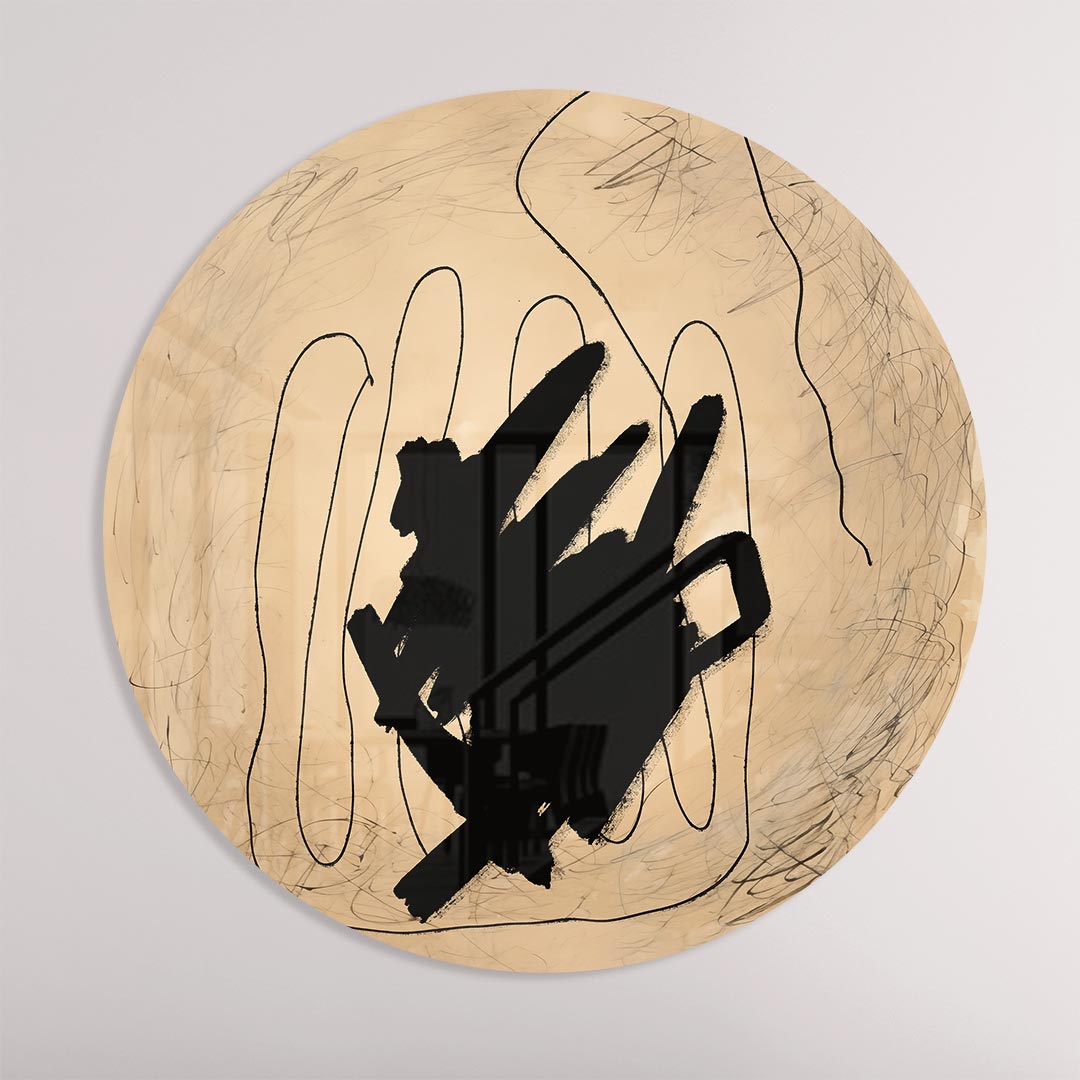 Abstracte Beeldende Muurcirkel