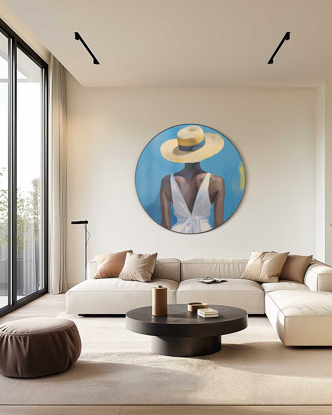 Zomerse Elegantie Muurcirkel-WallArtistic