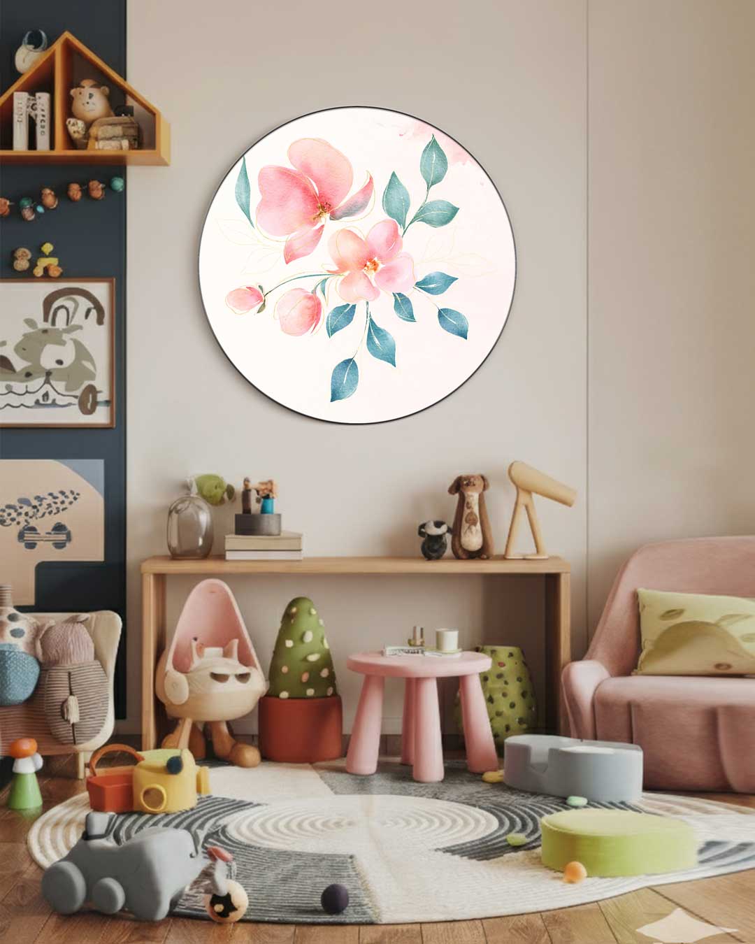Bloemenpracht Muurcirkel-WallArtistic