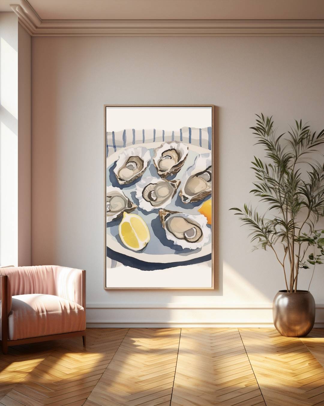 Oesters en citroen Poster