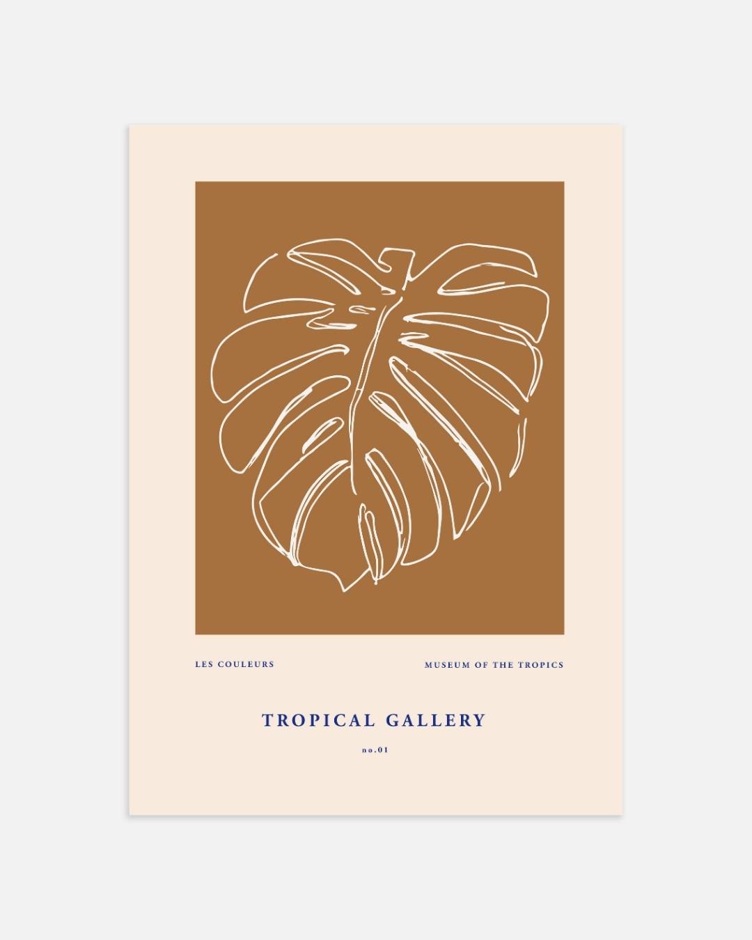 Minimalistisch monstera blad Poster