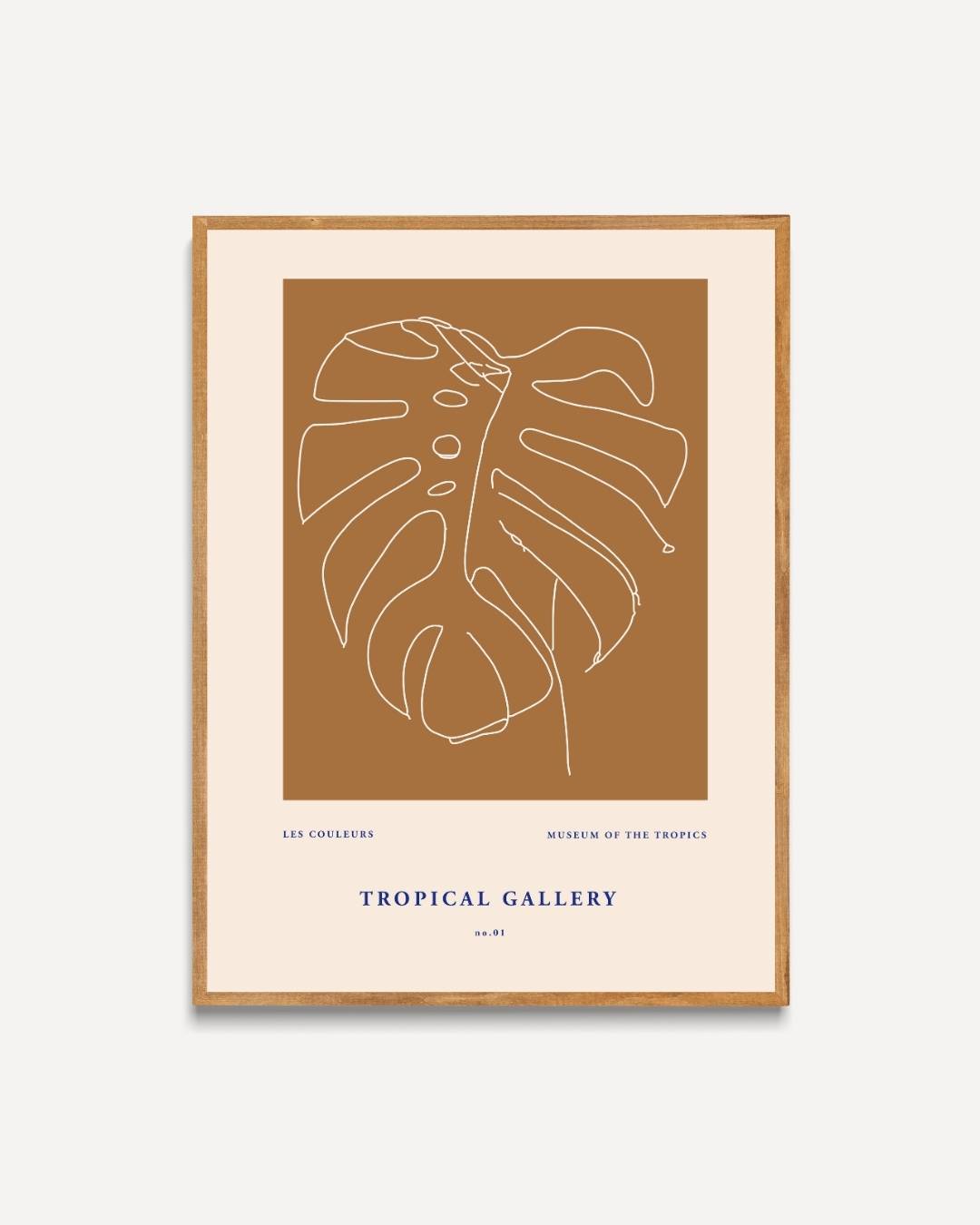 Abstracte monstera bladeren Poster