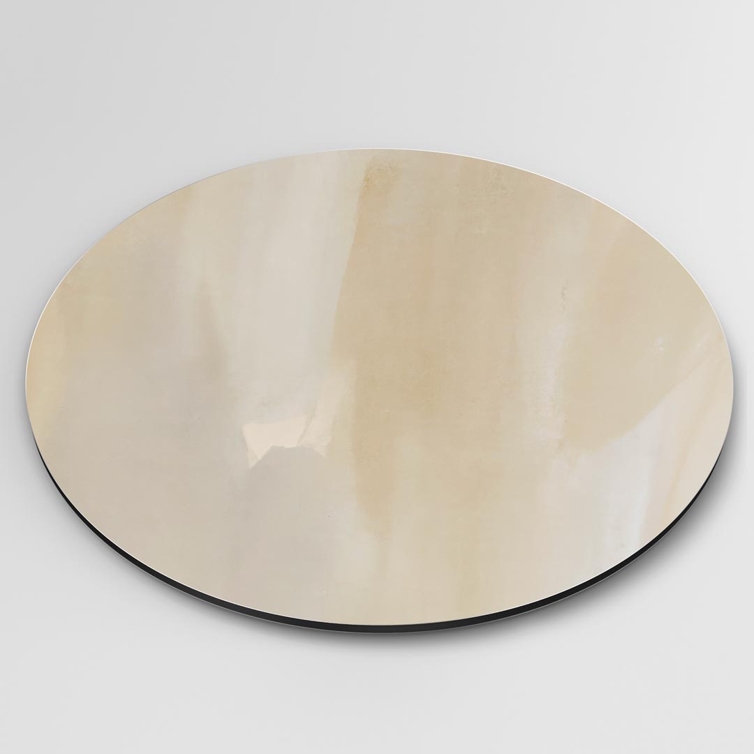 Zachte Beige Muurcirkel-WallArtistic