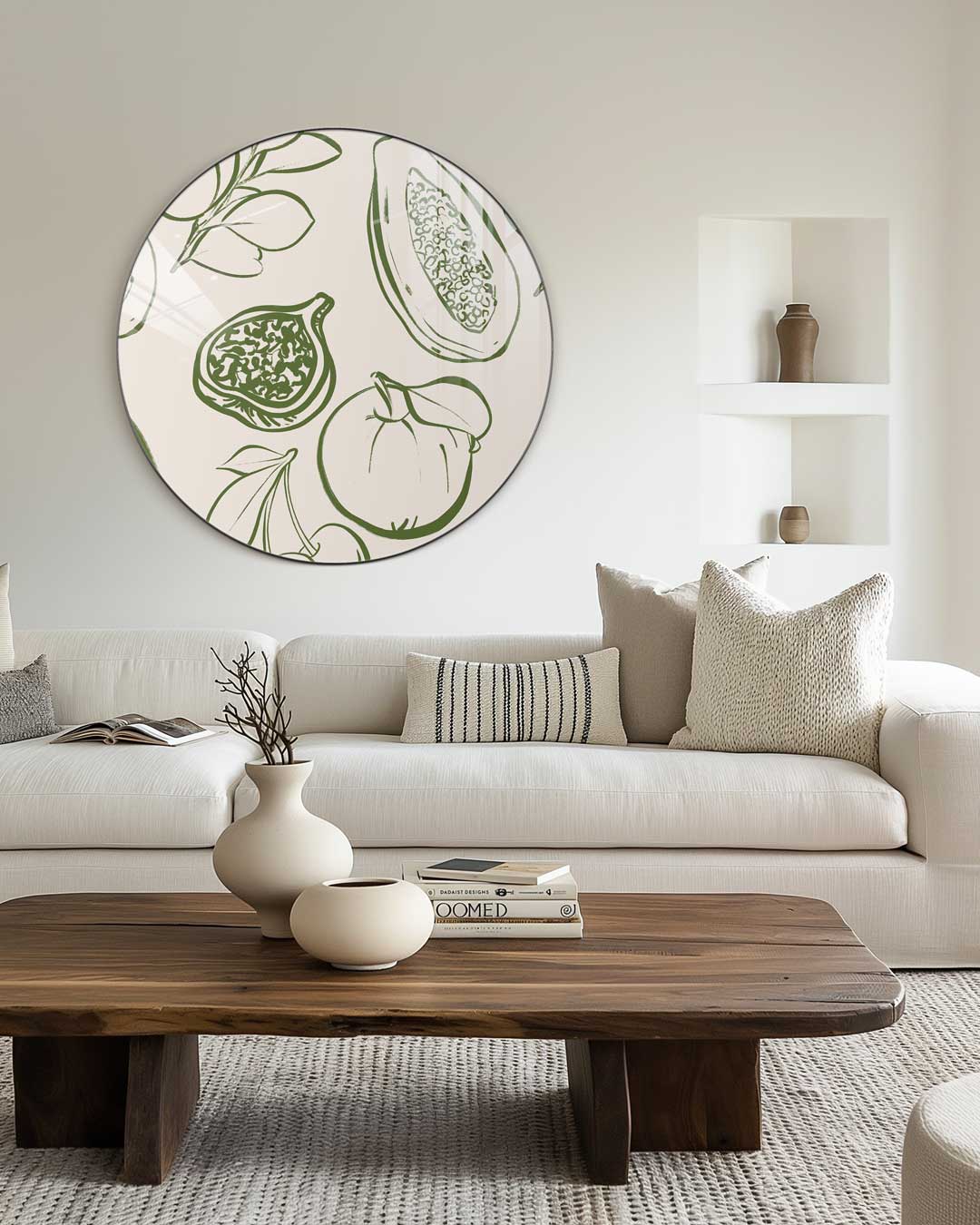 Botanische Fruitillustratie Muurcirkel