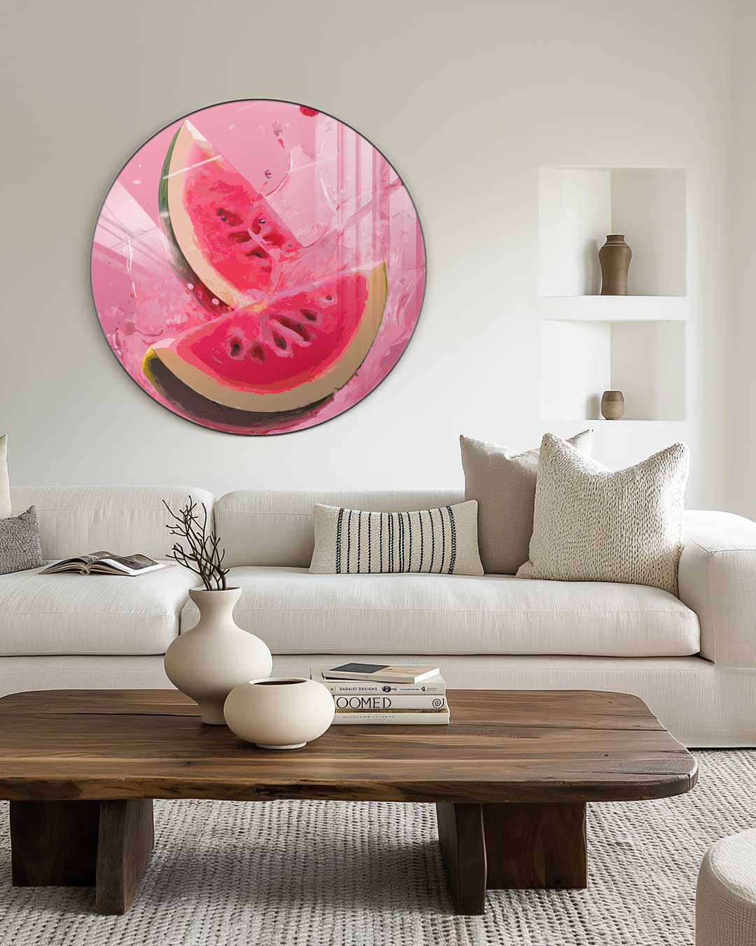 Verfrissende Watermeloen Muurcirkel-WallArtistic