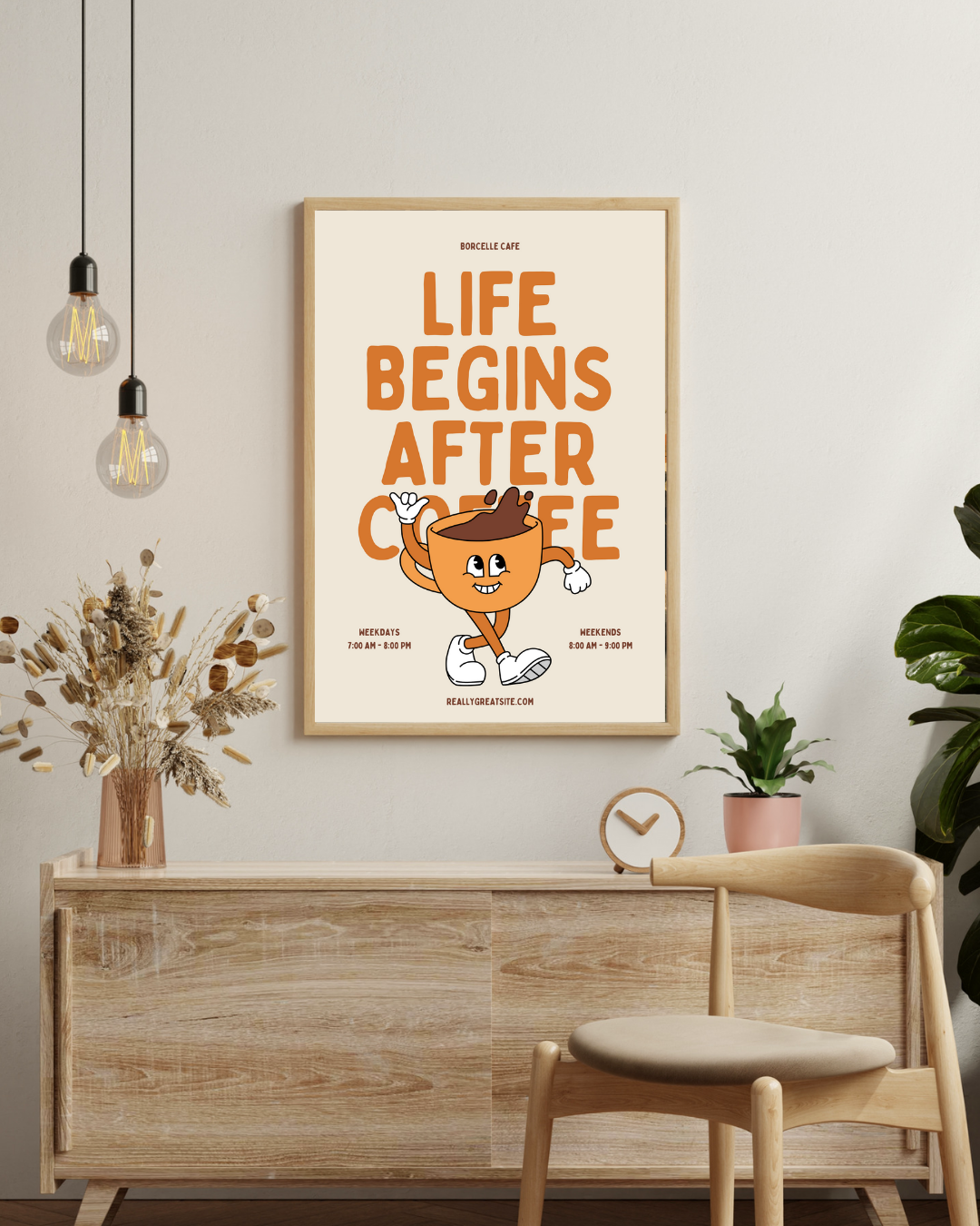 Life begins after coffee Poster