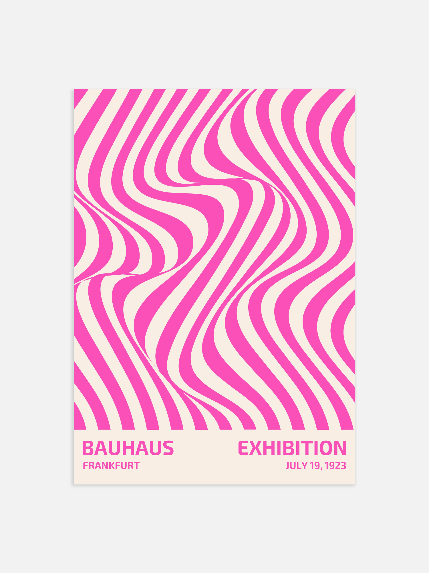 Bauhaus Pink 1919 Poster