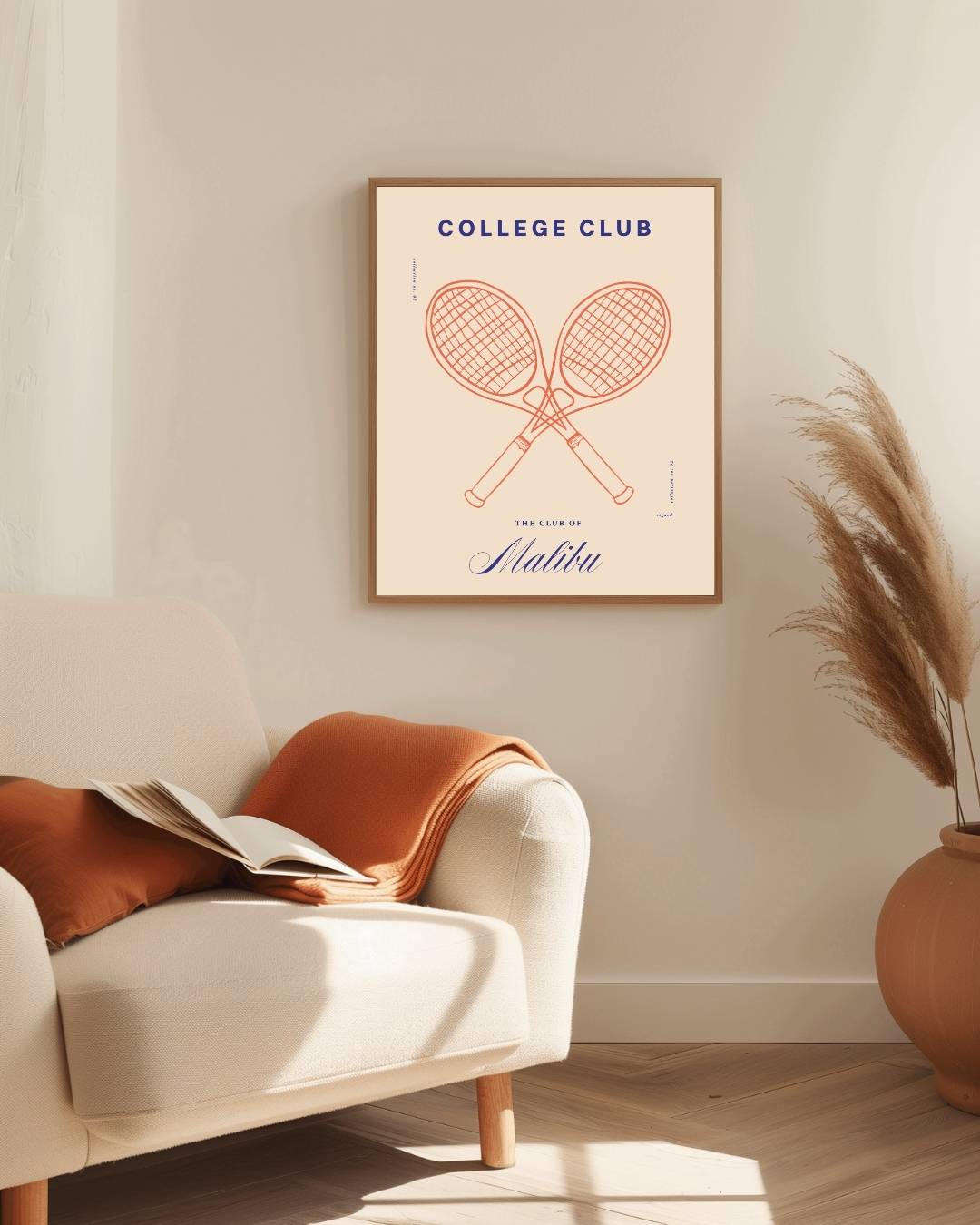 College Club gekruiste tennisrackets Poster