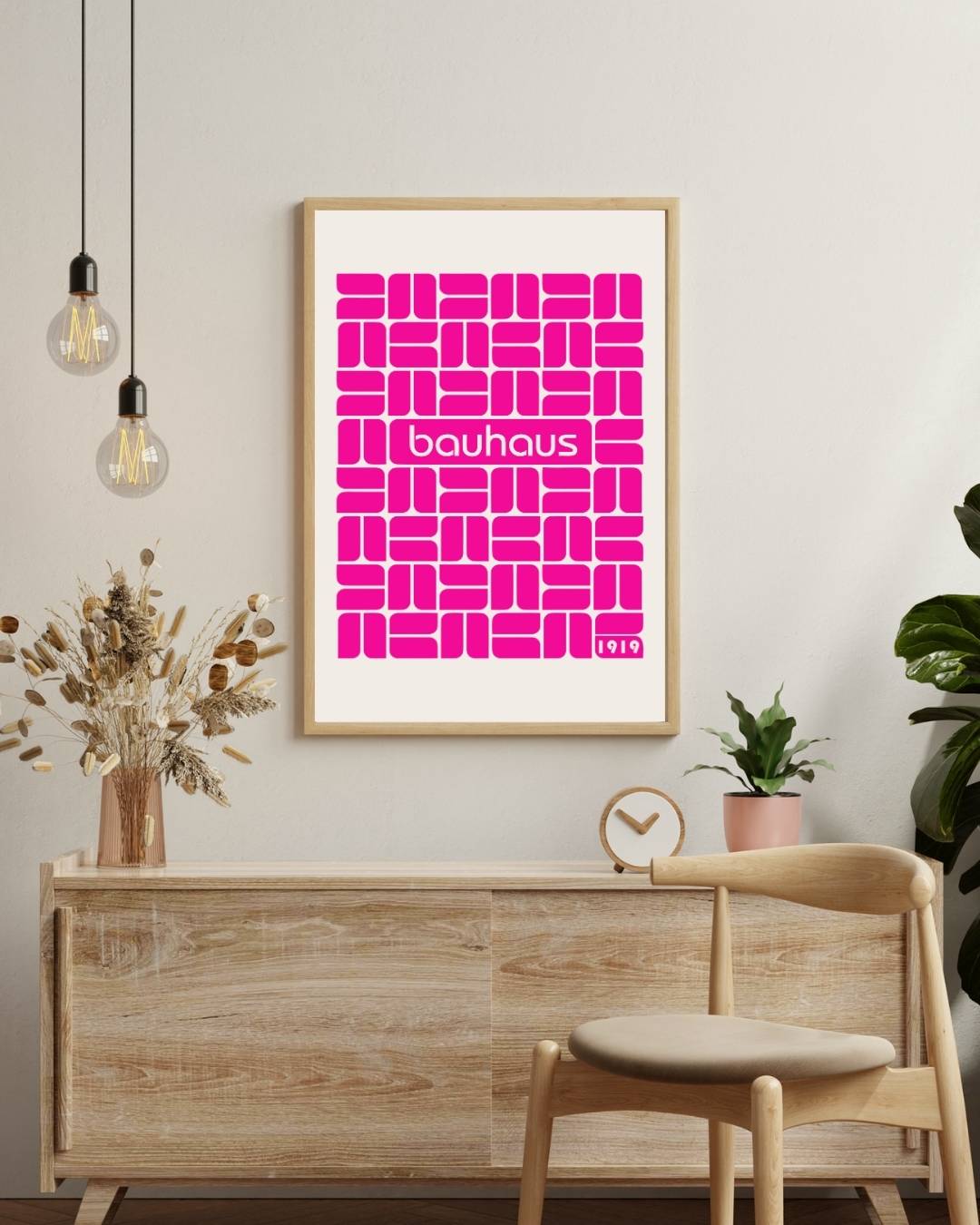 Bauhaus roze ausstellung 1923 Poster