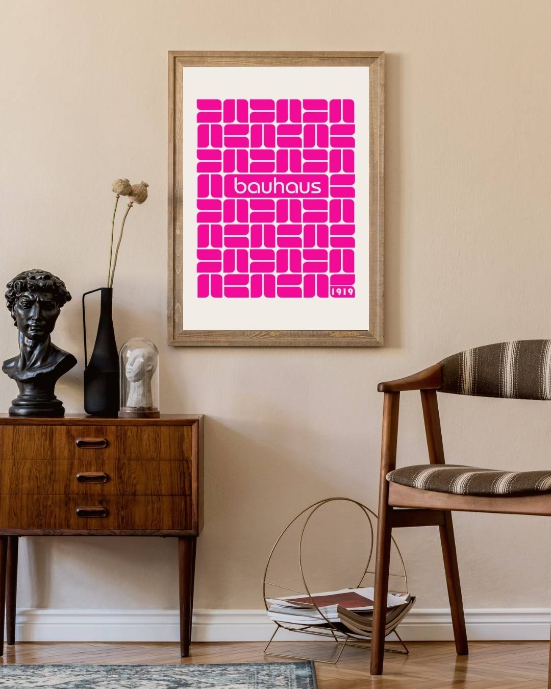 Bauhaus roze ausstellung 1923 Poster