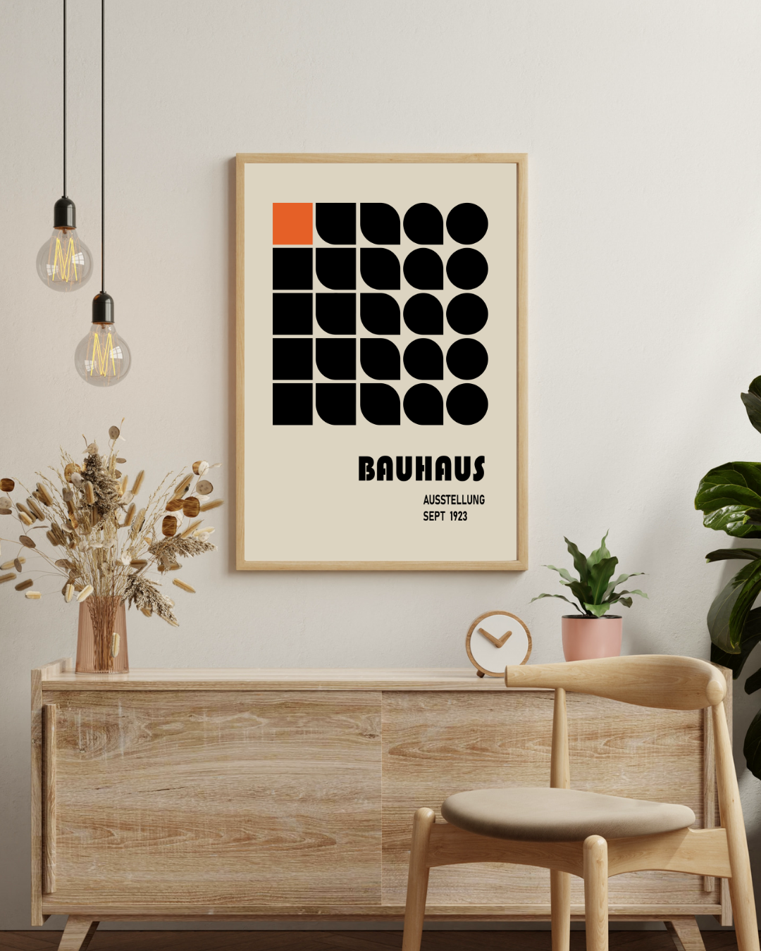 Bauhaus zwarte blokken Poster