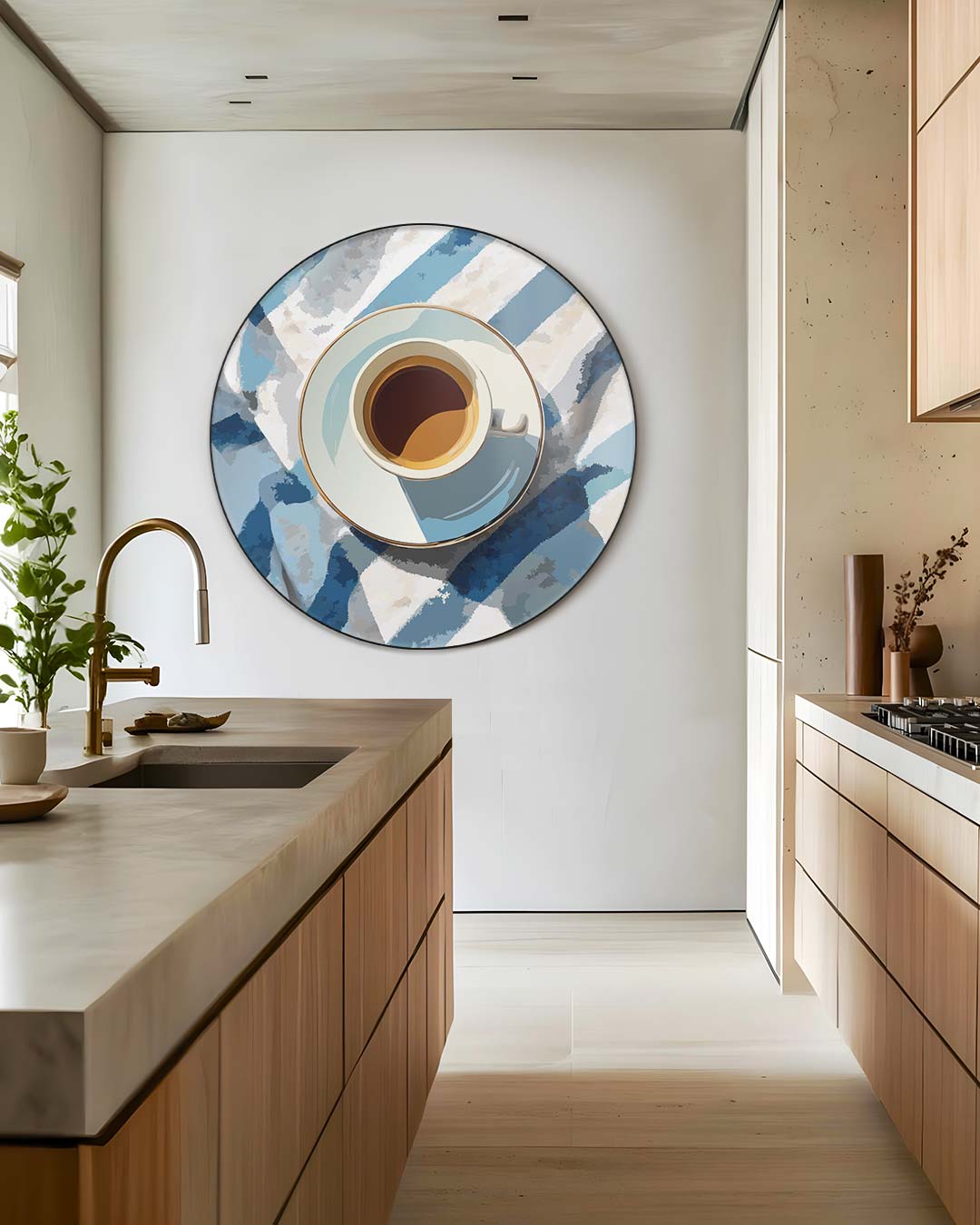 Koffie Vibe Muurcirkel-WallArtistic