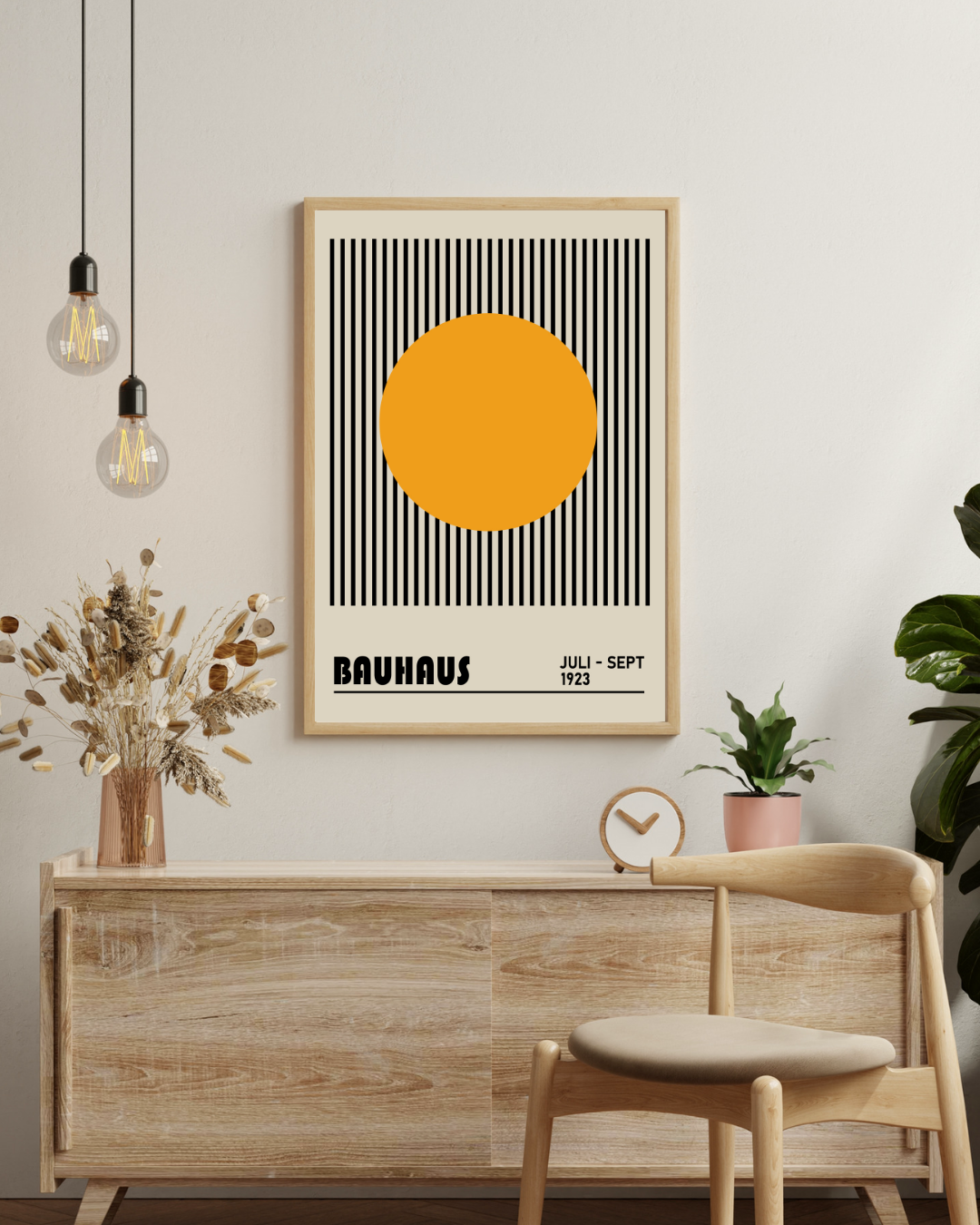 Abstraktes gelbes Bauhaus-Poster