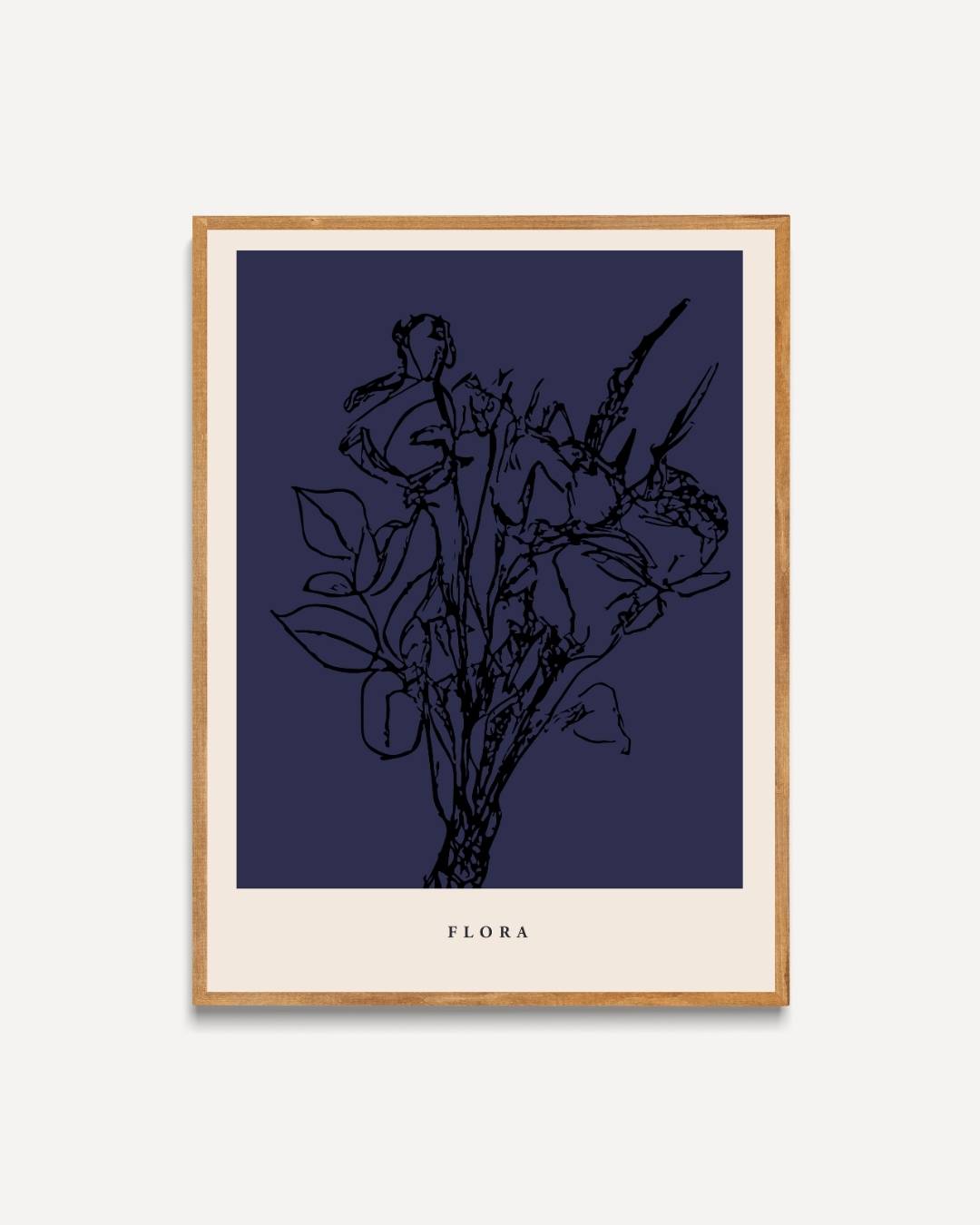 Bloemen silhouet Poster