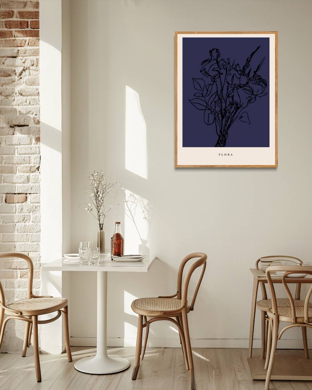 Bloemen silhouet Poster