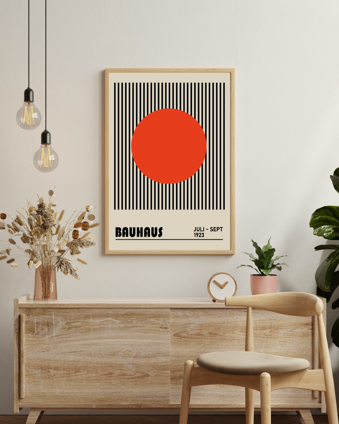 Bauhaus abstract oranje Poster