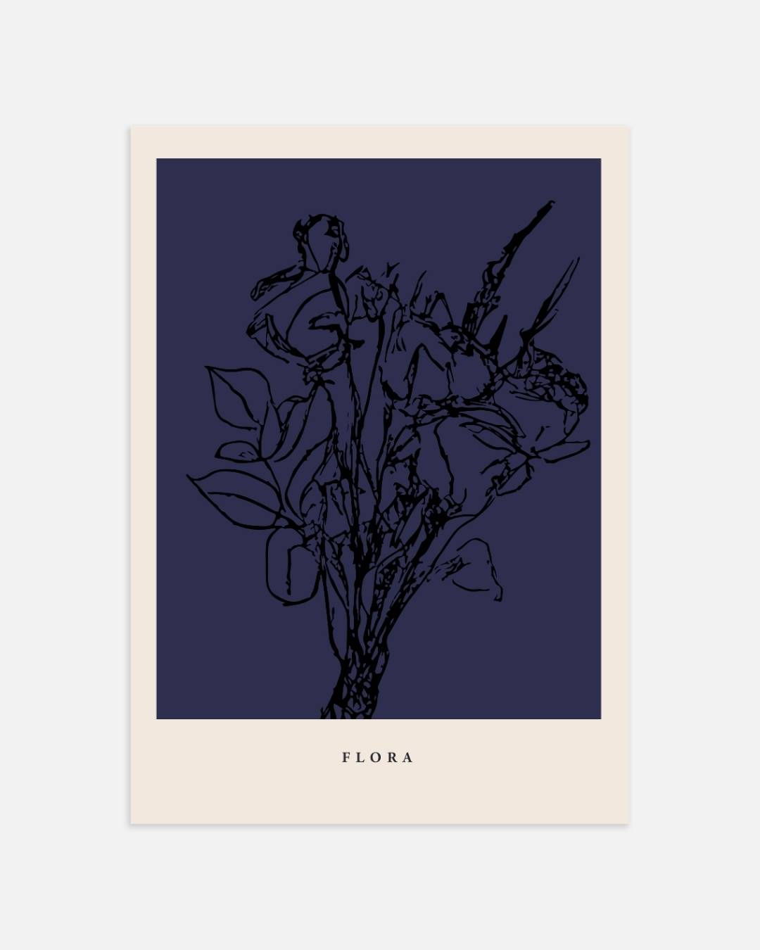 Bloemen silhouet Poster