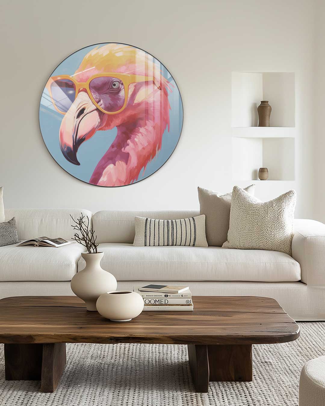 Flamingo Cool Muurcirkel