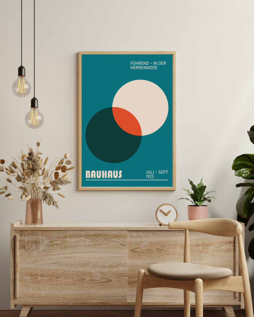 Bauhaus blauw führend - in der herrenmode Poster