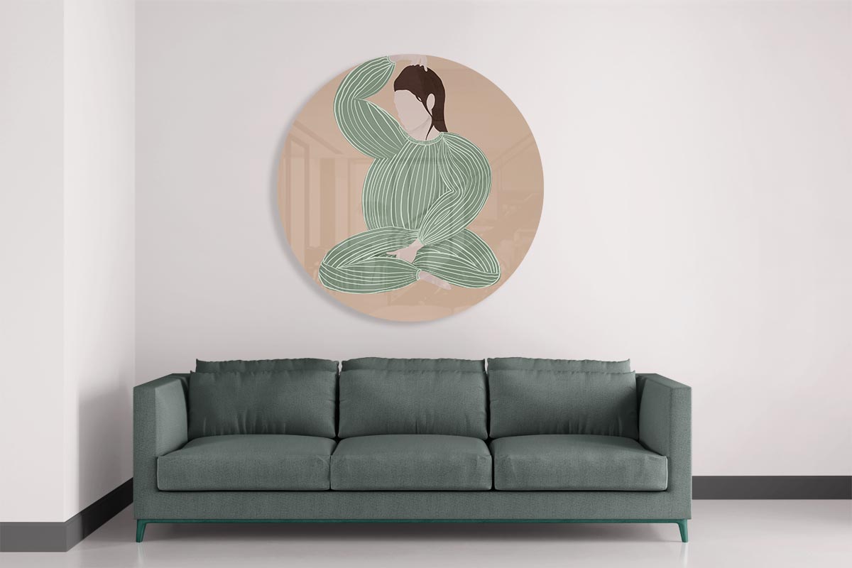 Elegante Vrouwelijke Muurcirkel-WallArtistic
