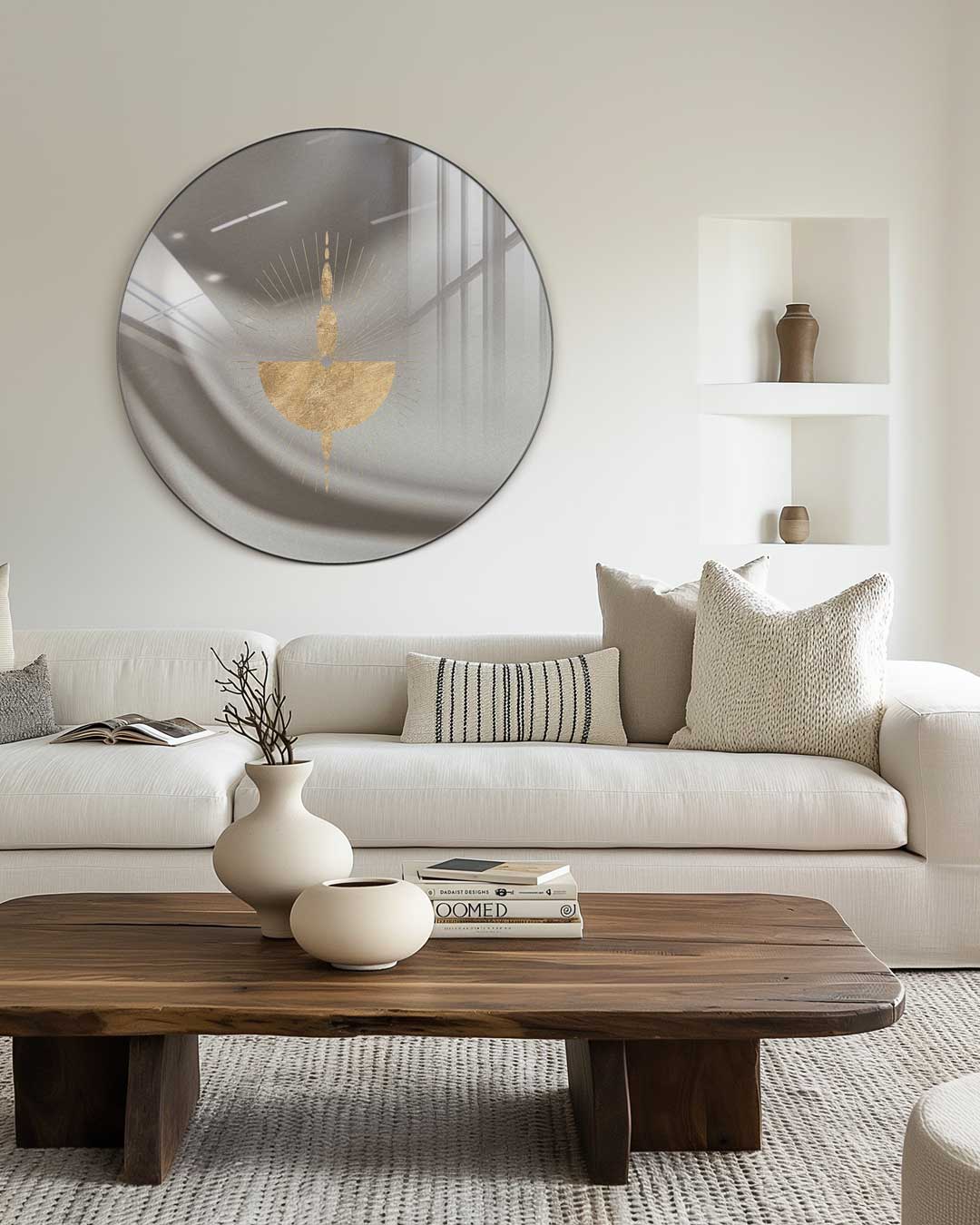 Elegante Abstracte Muurcirkel-WallArtistic