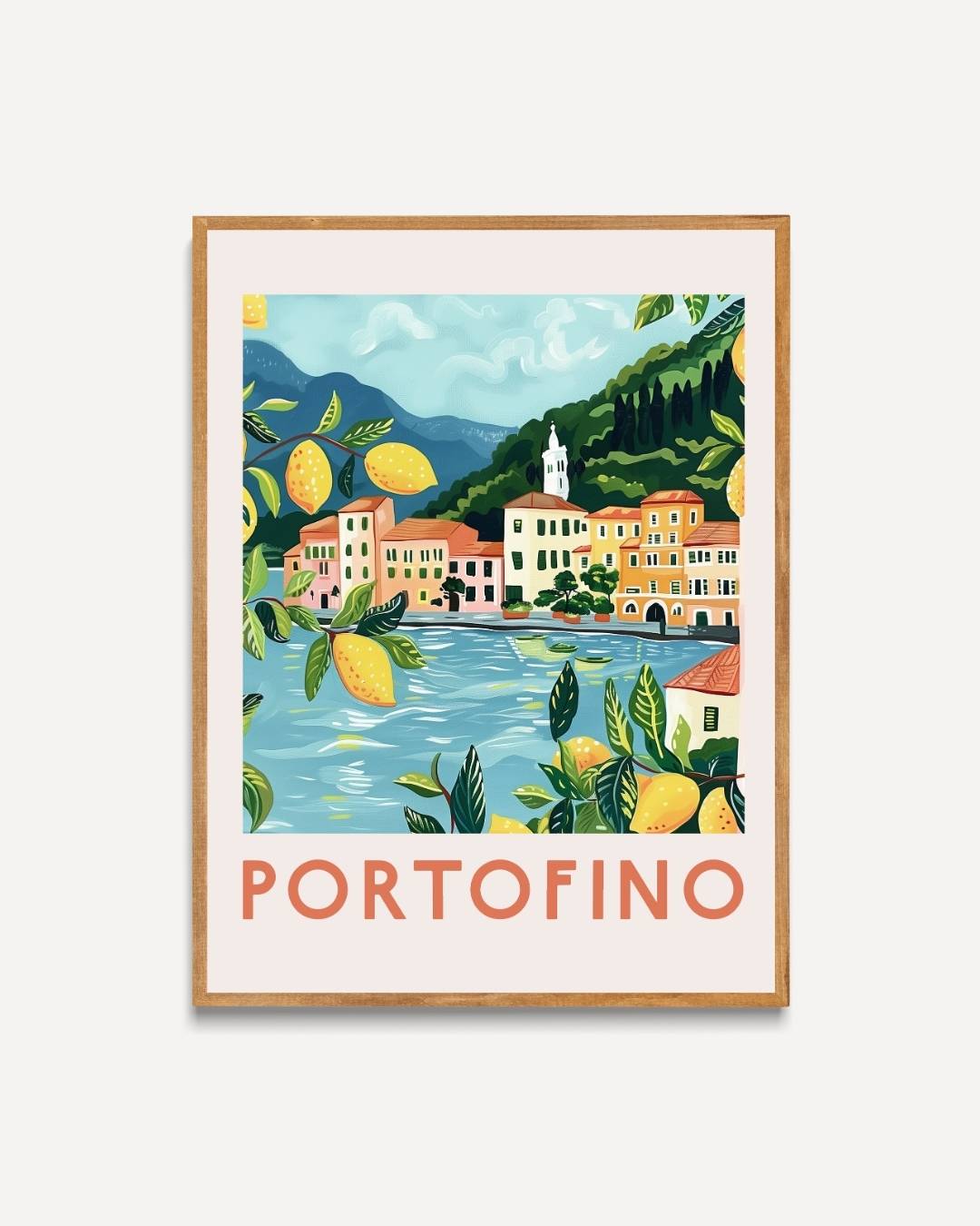 Portofino aan de kust Poster