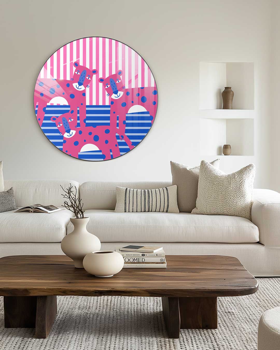 Vrolijke Luipaarden Muurcirkel-WallArtistic