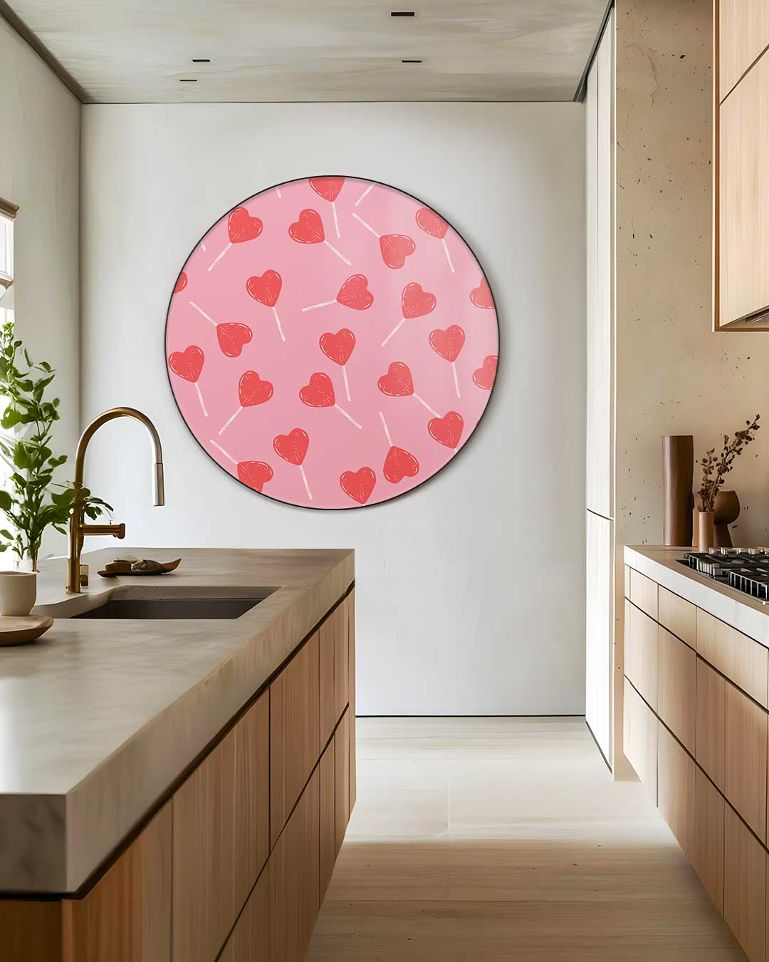 Hartjes Lolly Muurcirkel-WallArtistic