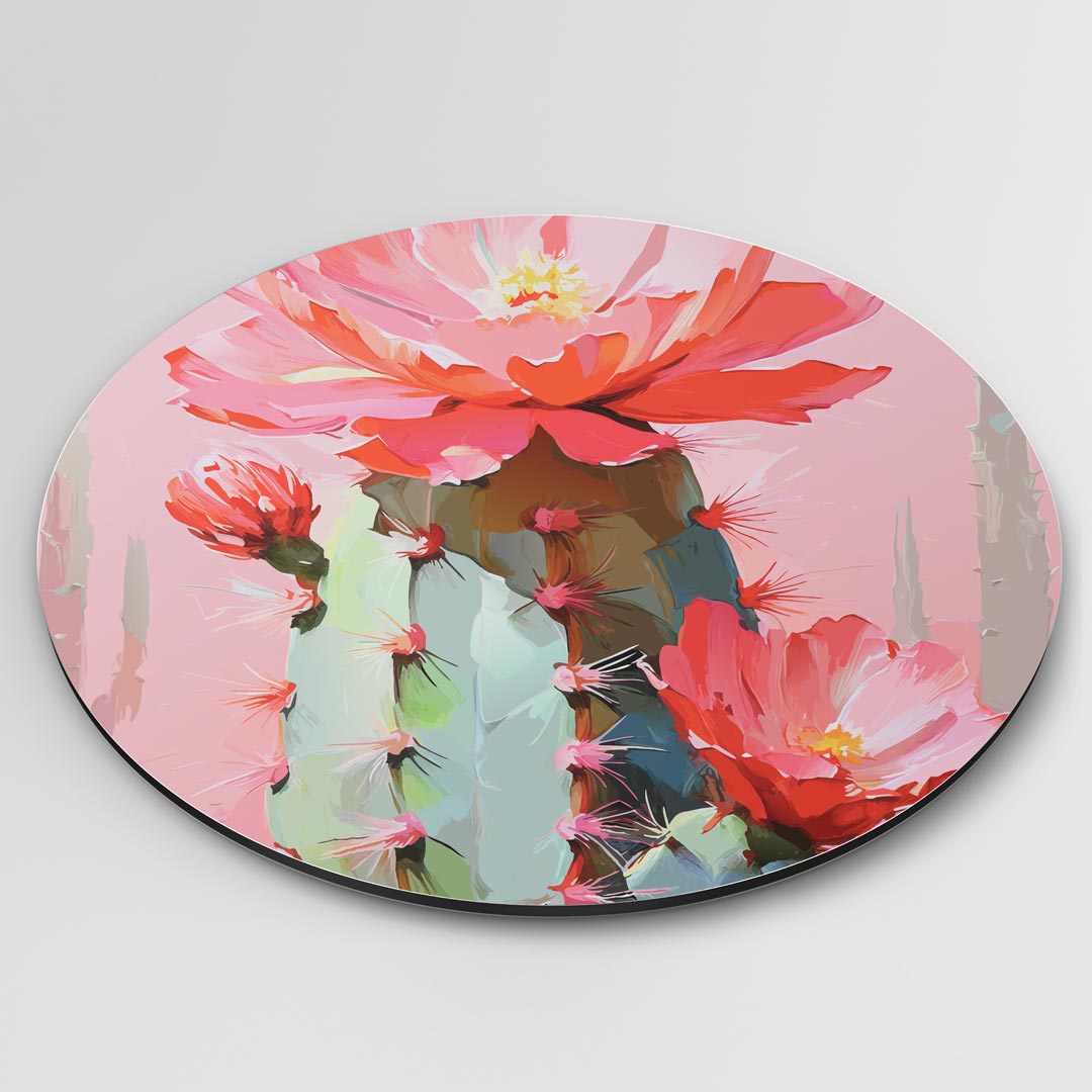 Tropische Bloeiende Cactus Muurcirkel
